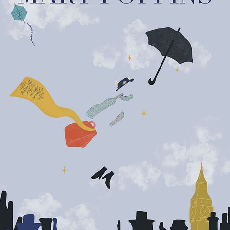 Reinterpretation of the Mary Poppins movie poster.