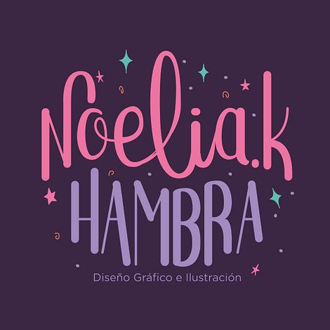 Noelia K (Typographic Logo)