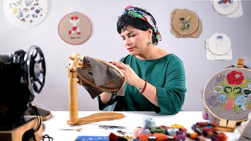 Technique de broderie en point arrière