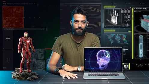 Interfacce utente futuristiche per film e giochi