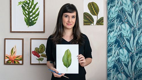 Botanical Watercolor for Patterns by Isabela F