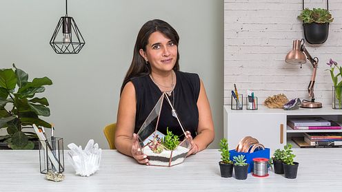 Création de terrariums selon la technique Tiffany