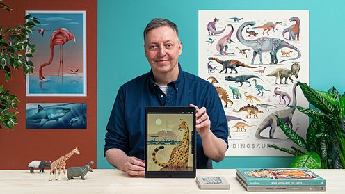 Ilustración de fauna salvaje para libros infantiles