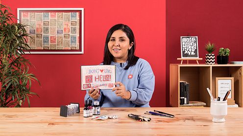 Creative Lettering Techniques in an Artistic Sketchbook by Lucía  Nolasco