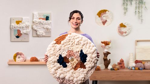 Creating a Woven Ceiling Lampshade