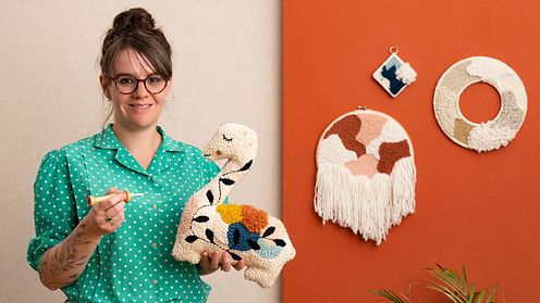 Técnicas de punch needle para crear animales de peluche