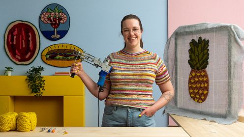 Kunstvolles Schlingenbinden für Wandbehänge und Teppiche