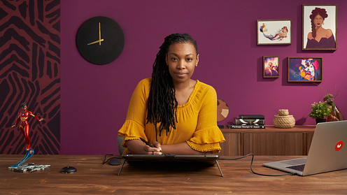 Illustrazione di supereroine per fumetti