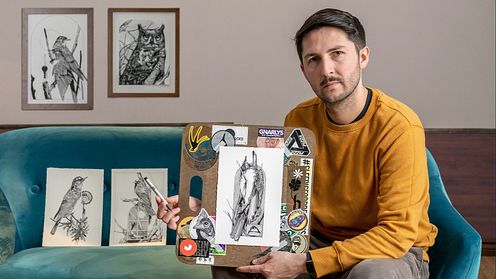 Realistic Illustration of Birds with Imaginative Elements by Ricardo Ales