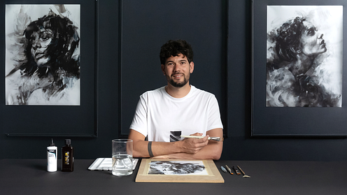 Expressive Portraiture with India Ink and Acrylics