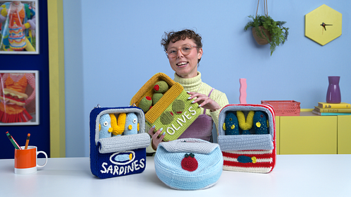 Design and Crochet Playful Food-Inspired Purses