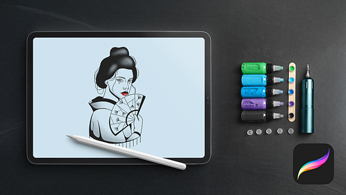 Corso guidato: Design del tatuaggio autentico con Procreate