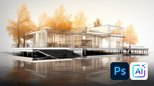 Afbeeldingen samenstellen voor ArchVIZ met kunstmatige intelligentie en Photoshop