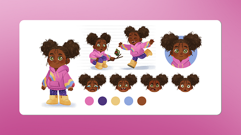 Conception de Personnages Mignons pour Livres pour Enfants