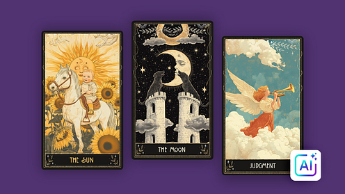 Rancang dek tarot yang dipersonalisasi dan interaktif menggunakan Kecerdasan Buatan