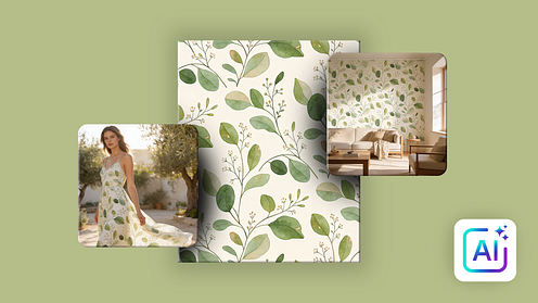 Design di pattern con IA per moda, cartoleria e branding