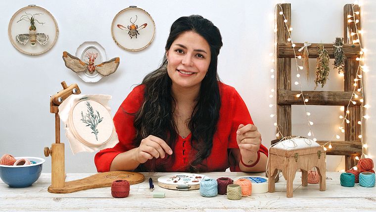 Malen mit Garn: Textile Illustrationstechniken