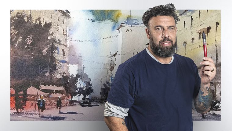 Suluboyada Kent Manzaraları