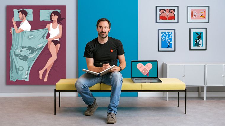 Konzeptillustration: Große Ideen in einem Bild vereint