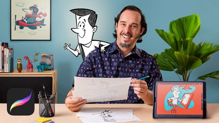 Cartoon-Style Character Design with Procreate