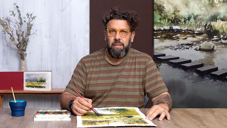 Natürliche Aquarelllandschaften
