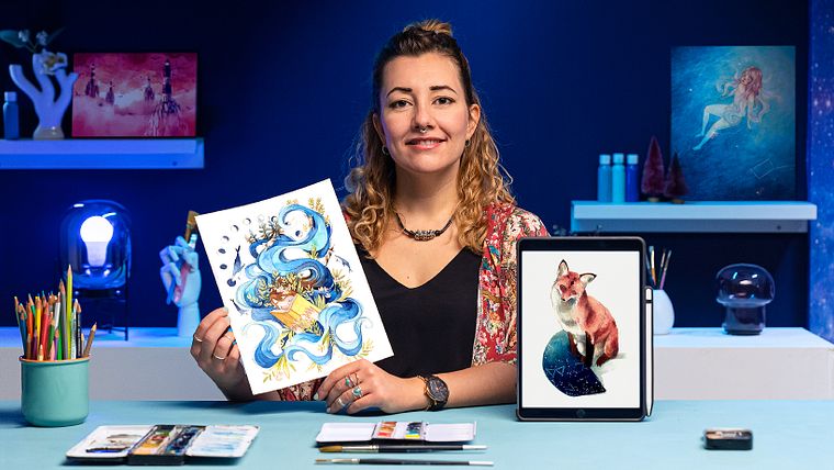 Tecniche ad acquerello per illustrazioni da sogno