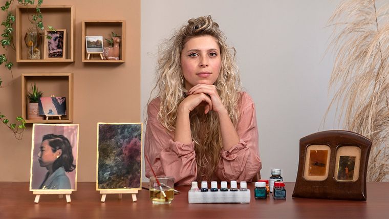 Colorazione fotografica con acquerello