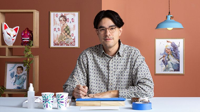 Suluboyada Etkileyici Manga İllüstrasyonu