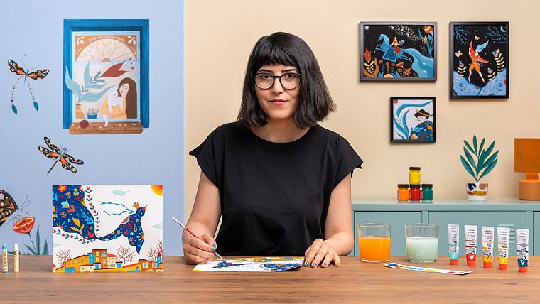 Pictură cu guașă: Creați ilustrații poetice