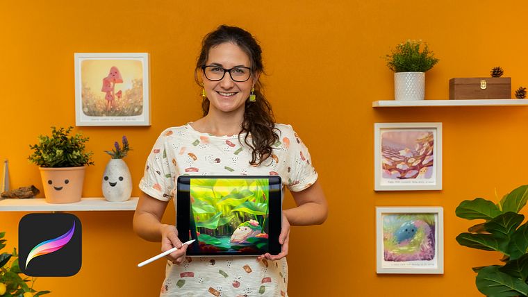 Cenas atmosféricas no Procreate: pinte com cores e luzes