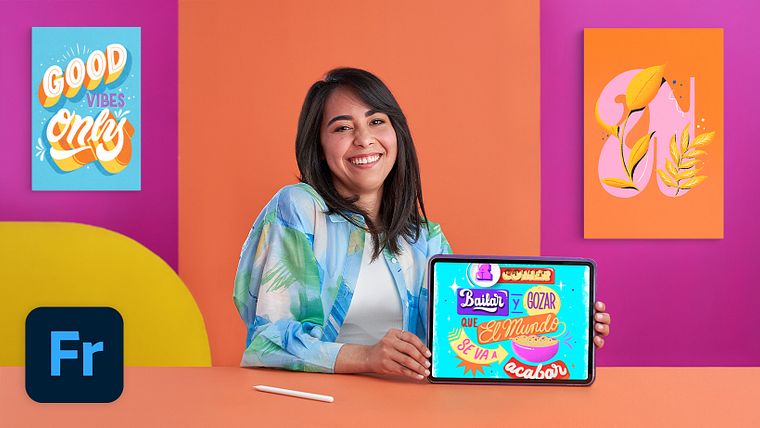 Lettering com Adobe Fresco: cozinhe imagens com letras e palavras
