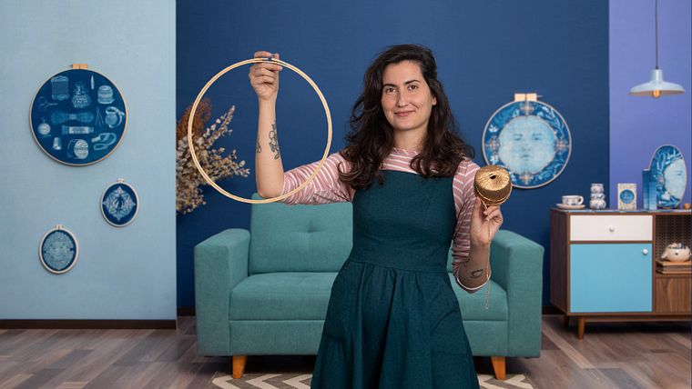 Bluework: cianotipia e bordado