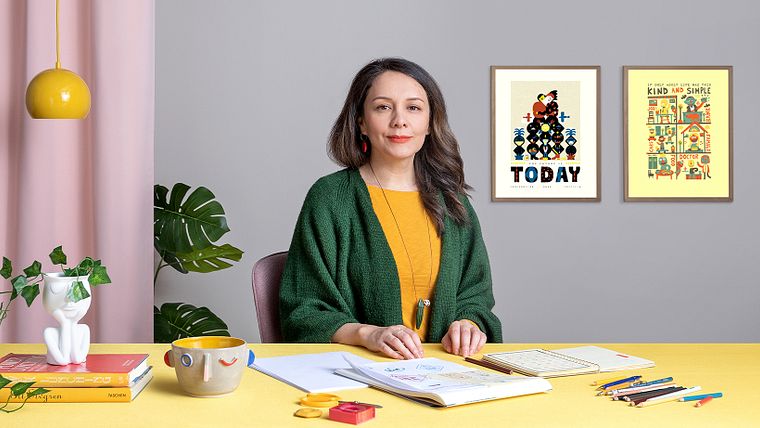 Ilustração de pôsteres para interiores