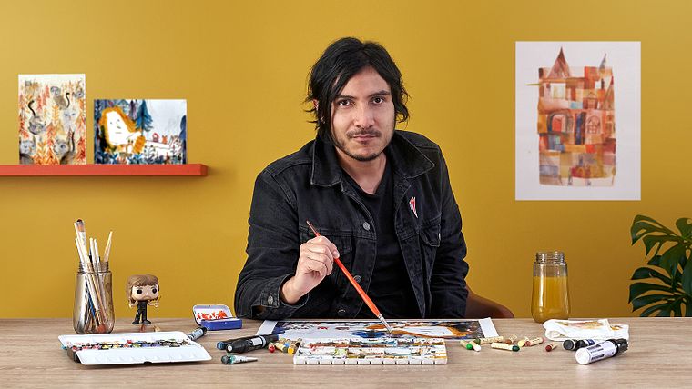 Acquerelli e tecniche miste per libri illustrati