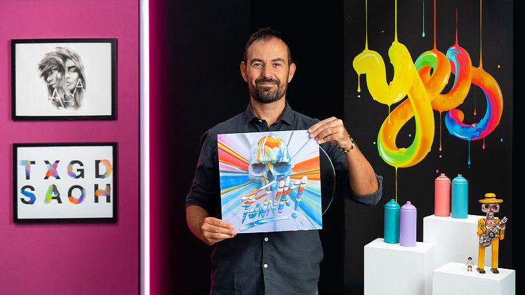 Digital 3D Lettering with Mixed Media