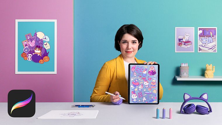 Illustration von Märchen im Kawaii-Stil