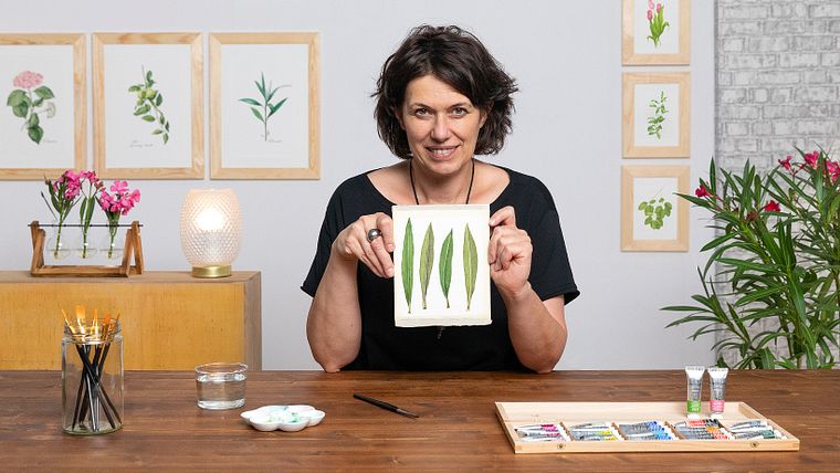 Disegno botanico realistico ad acquerello