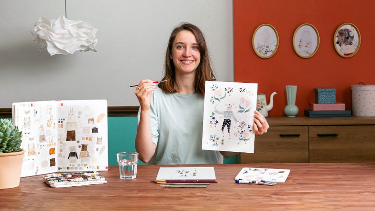 Création d’aquarelles délicates pour l’illustration narrative