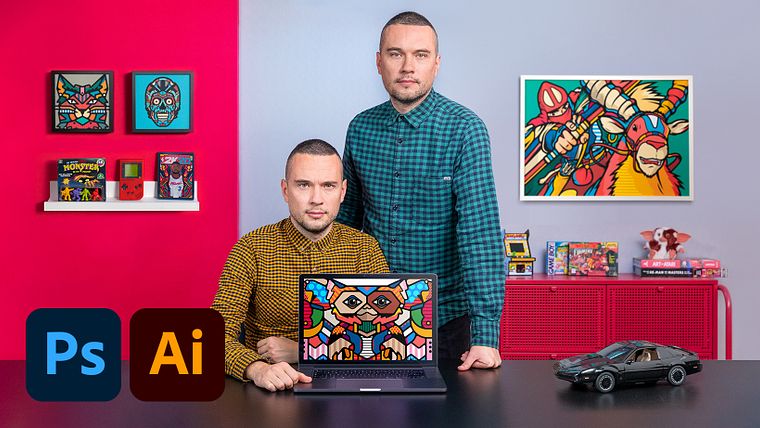Illustration numérique : pop art géométrique
