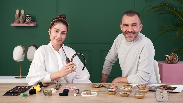 Ricamo con perline: crea accessori per capelli