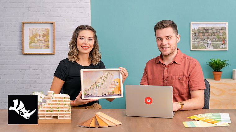 Visualización arquitectónica con estilo en Rhino 3D