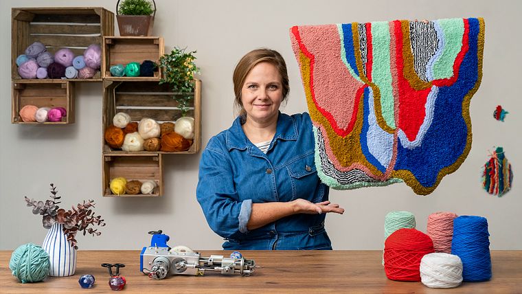 Introdução ao tufting: aprenda a pintar com fios