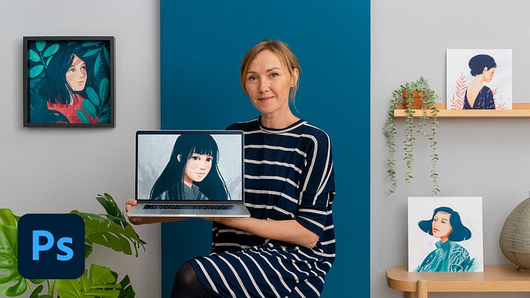 Animated Portrait Illustration with Photoshop