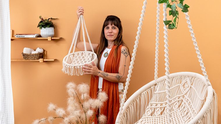 Makramee: Designe und knüpfe einen Hängesessel