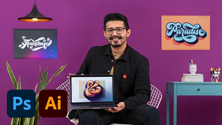 3D Lettering with Photoshop and Illustrator