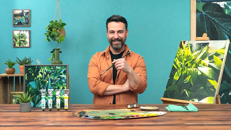 Realistische Ölmalerei: Farben der Vegetation