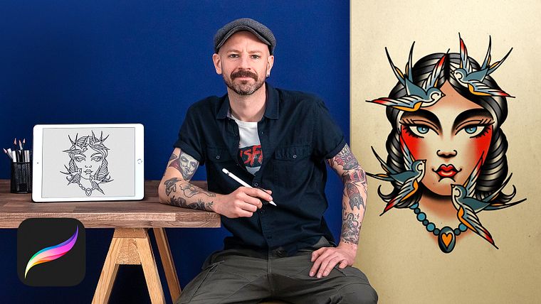 Old-School-Tattoos mit Procreate designen