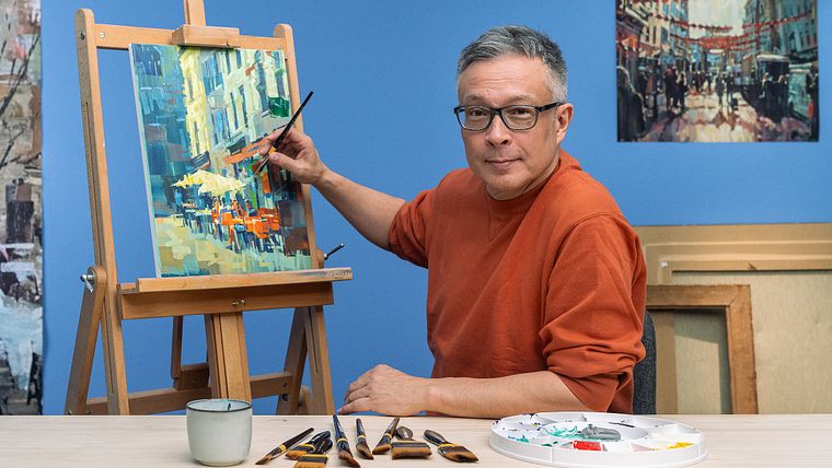 Impressionistisches Malen mit Acrylfarben: Straßenszenen-Techniken