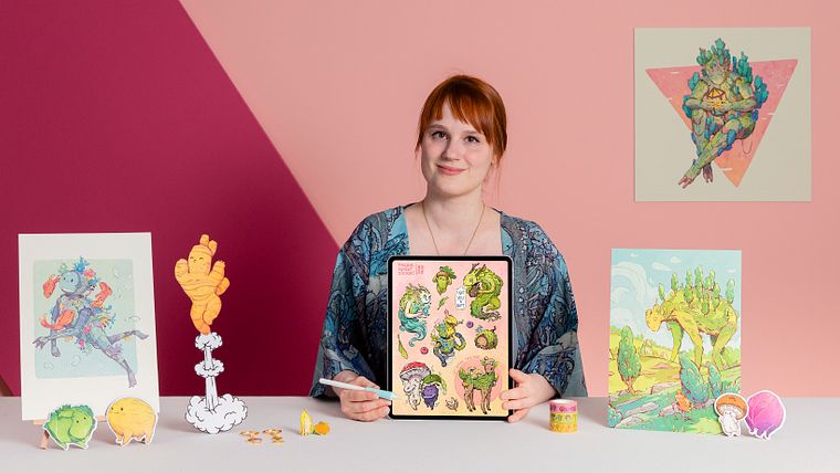 Von der Natur inspiriert: Illustriere niedliche Charaktere