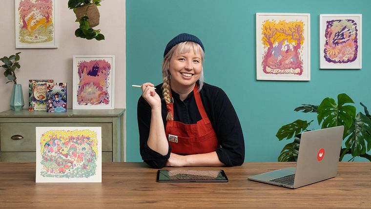 Procreate ve Photoshop'ta Orman Fantezisi İllüstrasyonu